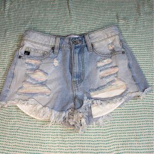 Kancan distressed jean shorts